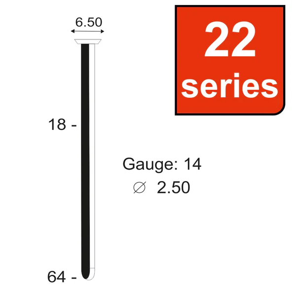 CONCRETE NAILS HIGH CARBON STEEL 22 SERIES